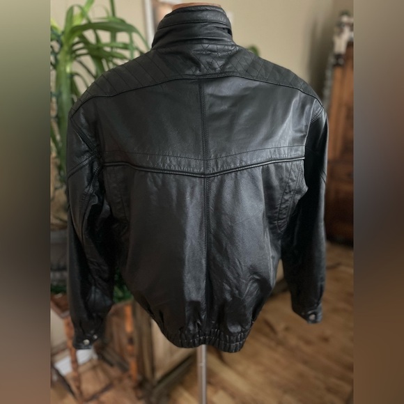 City streets leather Jacket men’s Medium black - Picture 4 of 10